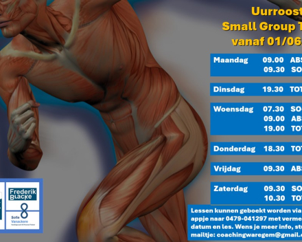 Uurrooster Small Group Trainingen